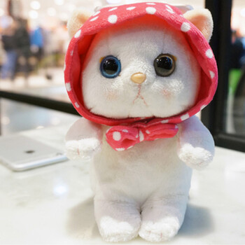 璇信xsen 手机壳女款卡通毛绒猫咪保护套挂绳适用于iphone6s plus