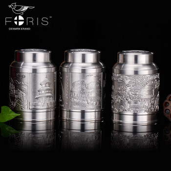 
                                        富瑞斯（Foris）Foris 富瑞斯 大号茶叶罐 手工醒茶罐 锡罐 储物罐 锡器1斤装 茶叶罐 大号中国四景                