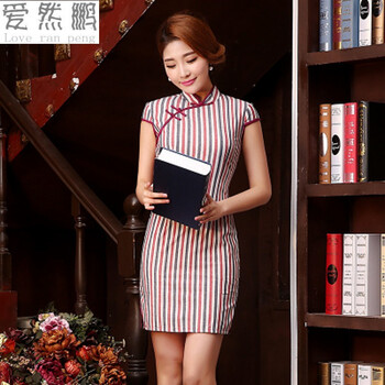 爱然鹏2016婚纱礼服新娘敬酒服红色晚礼服单肩礼服短款时尚修身包臀礼服 红色 S包退换