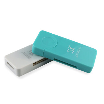 SSK飚王 SCRM053闪灵四合一读卡器 支持TF\SD\MS等手机相机卡 白色