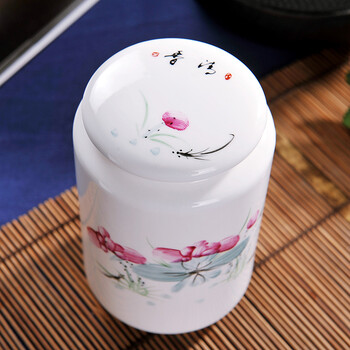 
                                        景德镇陶瓷 青花茶叶罐 密封储存罐 大小号茶罐 瓷罐 罐子 茶叶盒 茶道功夫 茶具配件 清香宜人                