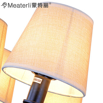 蒙特丽 美式乡村吊灯具餐厅灯铁艺7056 欧式田园客厅灯别墅楼梯灯 吸吊两用(B) 6头 奶白灯罩
