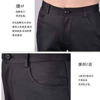 
                                                            临遇喜 新款弹力薄款直筒裤女士西裤长裤子秋冬职业大码高腰女裤上班穿 黑色厚款 32码                