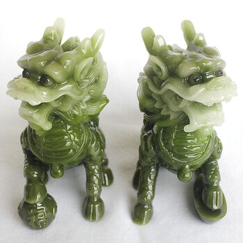 礼物约会 麒麟摆件 一对工艺品家居办公室客厅桌面摆件送朋友客户开业