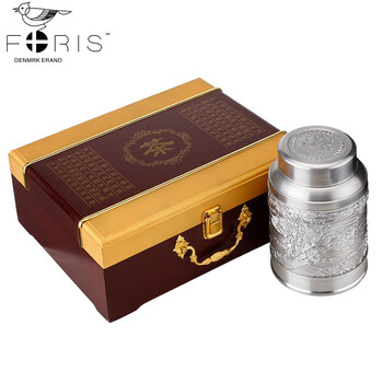 
                                        富瑞斯（Foris）Foris 富瑞斯 大号茶叶罐 手工醒茶罐 锡罐 储物罐 锡器1斤装 茶叶罐 大号中国四景                