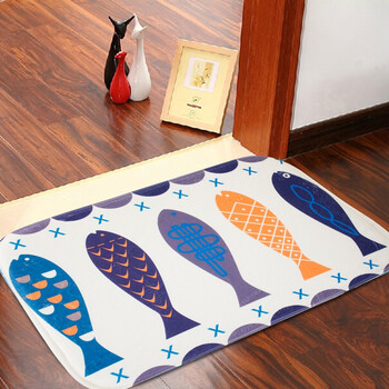 
                                        
                                        青苇 个性印染 地垫门垫 吸水防滑 浴室厨房脚垫 鱼50*80cm                
