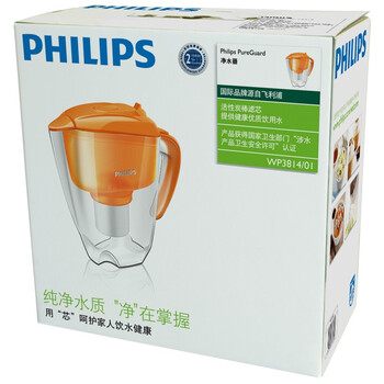 
                                        飞利浦（PHILIPS）WP3814 净水器 净水壶 家用滤水壶 净水杯 滤水杯                