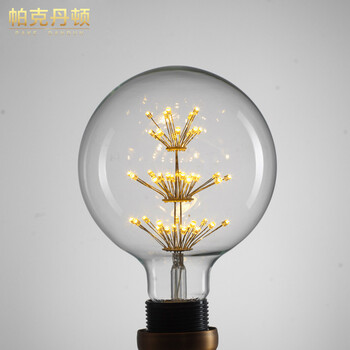 帕克丹顿 爱迪生复古光源E27螺口钨丝白炽灯家用大螺旋球泡G95LED灯泡 LED125