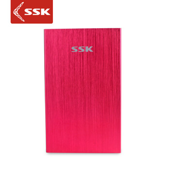 SSK飚王 SHE066 天火移动硬盘盒 USB2.0 2.5寸 SATA串口 铝合金 红色