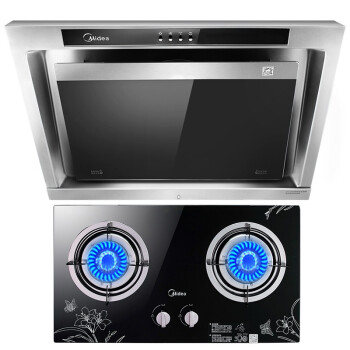 美的（Midea）小户型 性价比 侧吸式抽油烟机灶具套装(天然气) CXW-200-DJ213