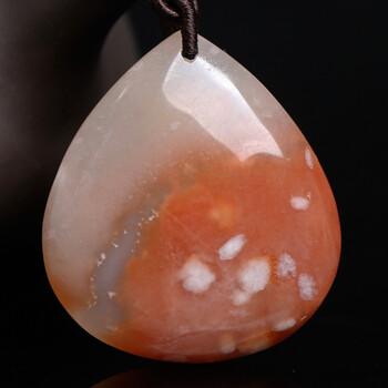 三缘证宝 天然异象樱花玛瑙吊坠女男款无事牌项链晶体冰透证书yh88 yh