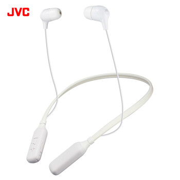 杰伟世（JVC）HA-FX37BT 无线蓝牙手机耳机 立体声耳麦 超轻休闲音乐耳机颈戴式 白色