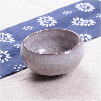 品茗杯 台湾紫砂冰裂茶杯子功夫茶具 陶瓷茶杯 茶杯杯子 钻石白.