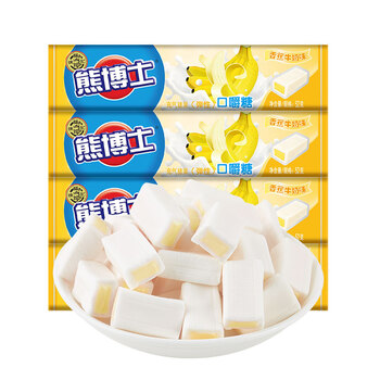徐福记 熊博士弹性口嚼糖香蕉牛奶味52g