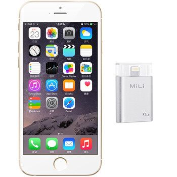 苹果（Apple）iPhone 6 (A1586) 16GB 金色 移动联通电信4G手机 MiLi苹果U盘32G 拓展苹果内存 存储组合套装