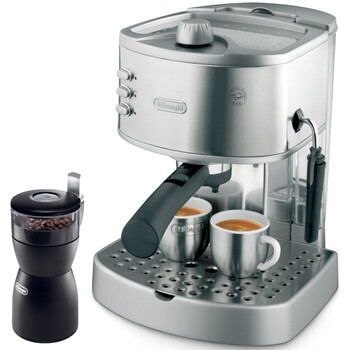 
                                        
                                                                                德龙（Delonghi）咖啡机 半自动咖啡机 意式浓缩 家用 泵压式 不锈钢锅炉 手动打奶泡 EC330S                