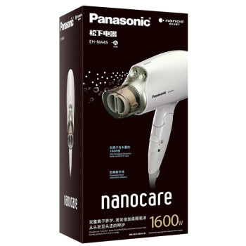 
                                        松下（Panasonic）电吹风机家用EH-NA45-W进口纳米水离子铂金负离子沙龙级恒温护发                