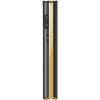 波导 V90 移动4G智能翻盖手机 双卡双待 金黑色