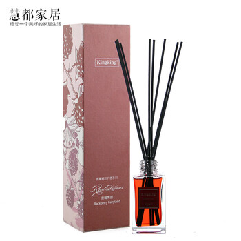 包邮 kingking素雅无火香薰精油套装 室内藤条熏香檀香房间香水 甜莓果园100ml