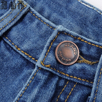 雅格薇夏新款牛仔短裤女 宽松大码阔腿胖mm翻边休闲高腰热裤306 蓝色 28码