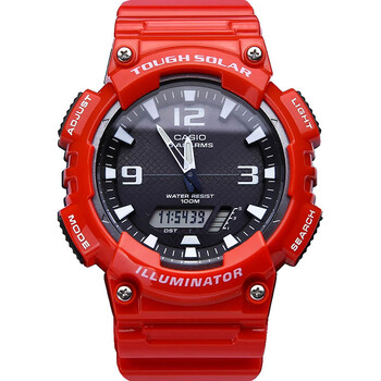 卡西欧(casio)手表 aq-s810w系列太阳能石英电子男表 红树脂aq-s810wc