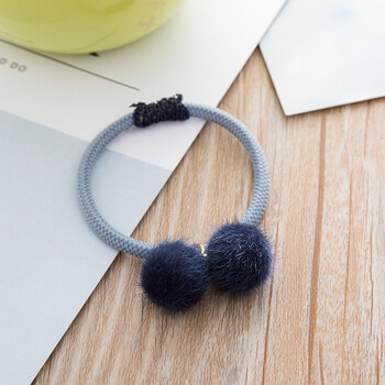 女无接缝橡皮筋高弹力基础发圈女生毛毛球发绳头绳儿童扎头发马尾皮筋