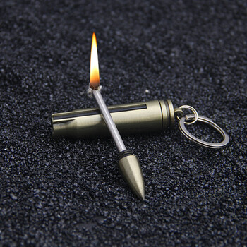 打火机创意个性煤油子弹火机带钥匙扣情人节生日礼物商务礼品 图片色