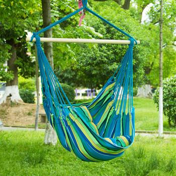 户外彩色帆布吊椅 秋千 公园露营室内外秋千吊椅 绿色