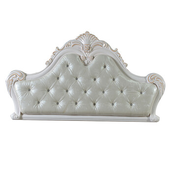 床头板软包双人床简约现代经济型床靠背卧室婚床欧式定制靠板床头 cto