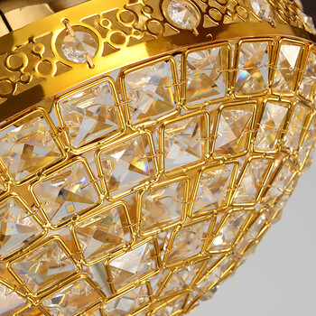 金幻吊扇灯风扇灯奢华水晶灯具客厅餐厅吊灯 52寸壁控版LED4W+18W必须2火1零线