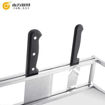 
                                        南方厨具 厨房置物架收纳架刀具架多层不锈钢储物架落地带调料架刀架砧板架 50cm置物架+砧板架 拍下送不锈钢挂钩                