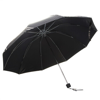 
                                        
                                                            天堂伞 英伦风格黑胶加大61cm*10骨三折晴雨伞32248E黑色                