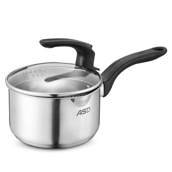 
                                        ASD/爱仕达 304不锈钢流嘴可立盖16厘米电磁炉通用奶锅 LG1916                