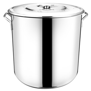 
                                        德勒1.6 加厚不锈钢汤桶带盖商用高汤锅米桶油桶40cm 多用桶40x40x1.6                