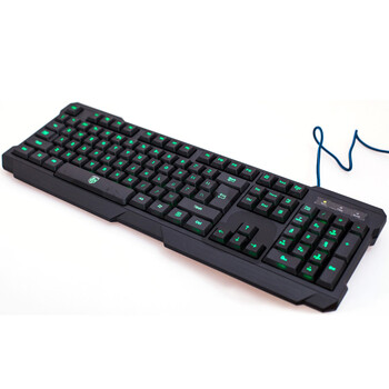 德意龙(deiog) 有线游戏竞技背光字帽发光usb有线键盘 台式机笔记本