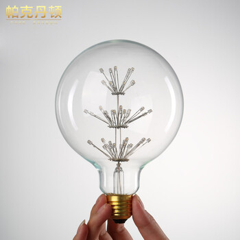 帕克丹顿 爱迪生复古光源E27螺口钨丝白炽灯家用大螺旋球泡G95LED灯泡 LED125
