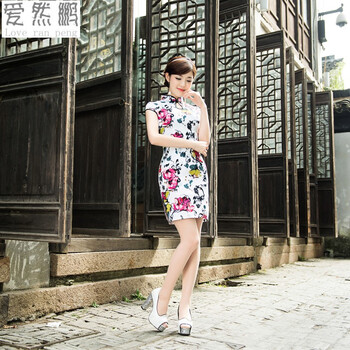 爱然鹏2016婚纱礼服新娘敬酒服红色晚礼服单肩礼服短款时尚修身包臀礼服 红色 S包退换