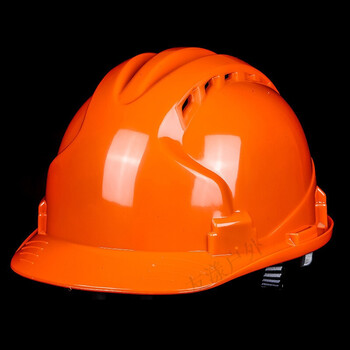 安全帽工地施工领导电工透气安全头盔劳保建筑工程印字 桔色2