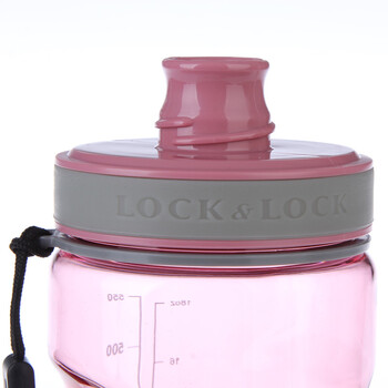 乐扣乐扣便携防漏塑料水杯 情侣杯HLC635 600ml 粉色