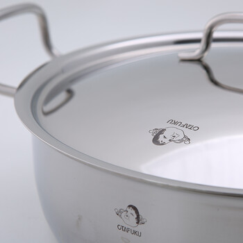 五福源仕(OTAFUKU)日本原装进口 不锈钢蒸锅七层复合锅底双层蒸锅 24cm