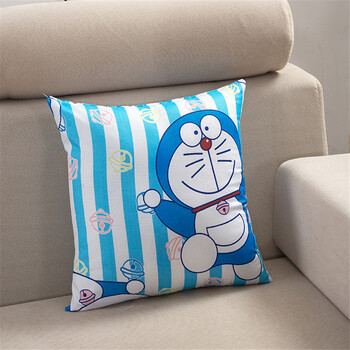 枕水名居 磨绒印花抱枕 办公靠垫汽车靠垫 叮当猫 40cm*40cm