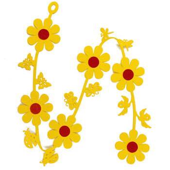 幼儿园小学班级活动装饰吊饰 无纺布八瓣花空中吊饰墙贴一米吊饰 双面