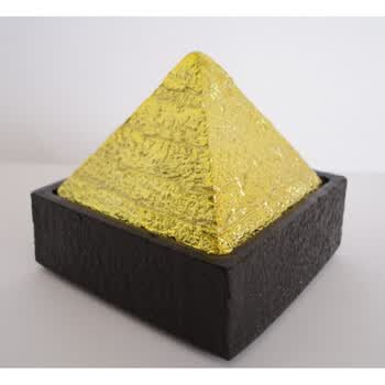 办公居家风水摆件 能量金字塔礼品 金色