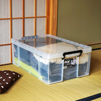 
                                        天马Tenma 透明塑料收纳箱车载储物箱劳克斯整理箱加厚收纳盒两个装 440M(21L两个装) 两个组合装                