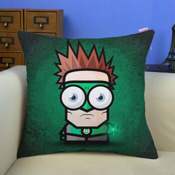 q版mk44钢铁侠玩具绿巨人美国队长超人玩偶地狱男爵绿箭侠棉麻靠垫