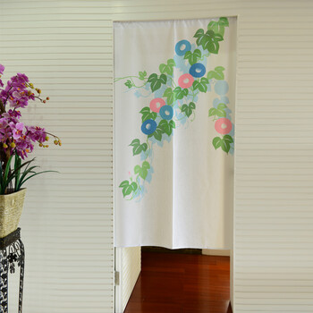 
                                        风雅荷塘 青春喝彩85*150CM 经编纱印花风水布艺门帘 隔断帘 送杆                