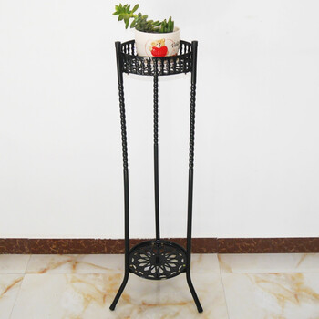 欧式多层室内铁艺花架子 落地式客厅阳台绿萝吊兰盆栽花盆架子 葫芦杆