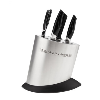 阳江十八子作菜刀  刀具两件套  厨房组合套装刀 雀之屏切片刀 银龙九刃砍骨刀 