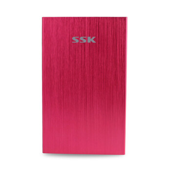 SSK飚王 SHE066 天火移动硬盘盒 USB2.0 2.5寸 SATA串口 铝合金 红色