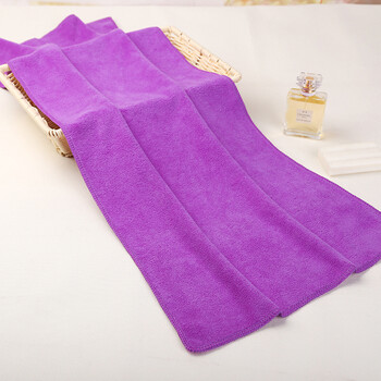 干发巾理发店美容院包头吸水加厚抹布清洁擦车巾 紫色 35x75cm